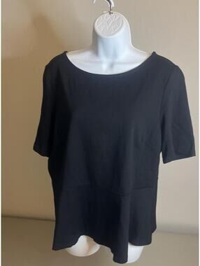 Talbots black peplum top - Women’s XL Petite